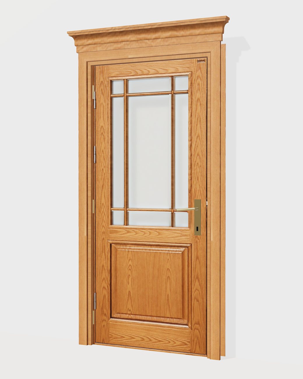 Palıd Şponu Şüşəli Klassik Taclı — 3D modelin 3/4 görünüşü