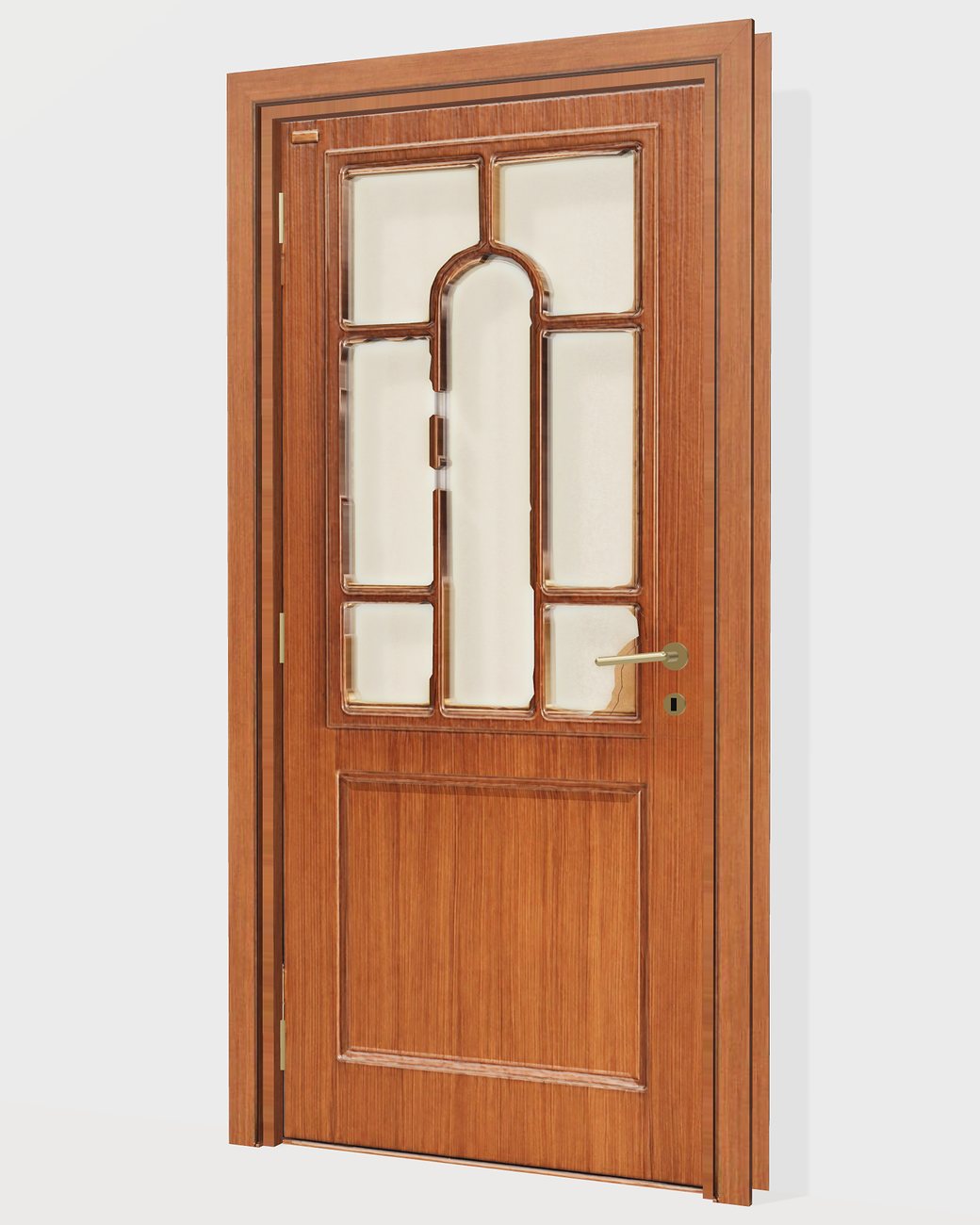 Qoz Tağlı Şüşəli Klassik — 3D modelin 3/4 görünüşü